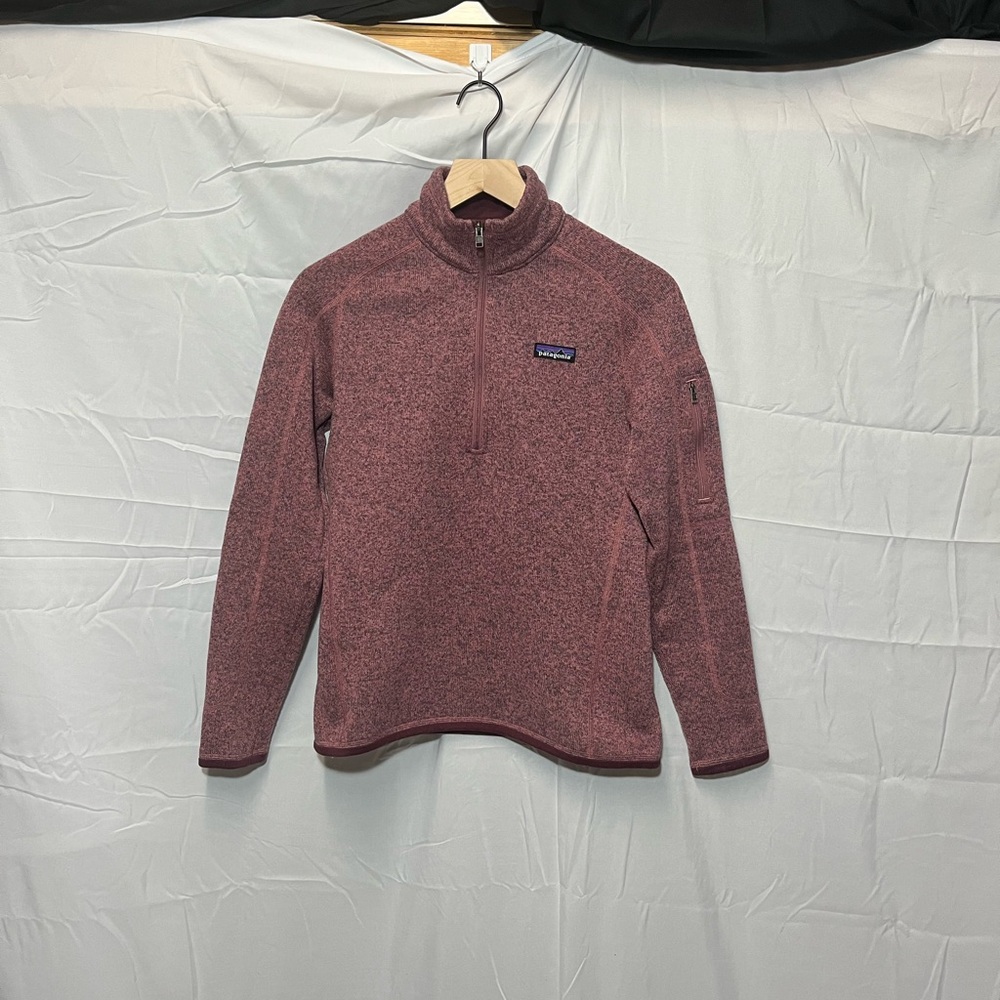 Patagonia Women's Better Sweater 1/4 Zip Up Mauve - Picture 3 of 7